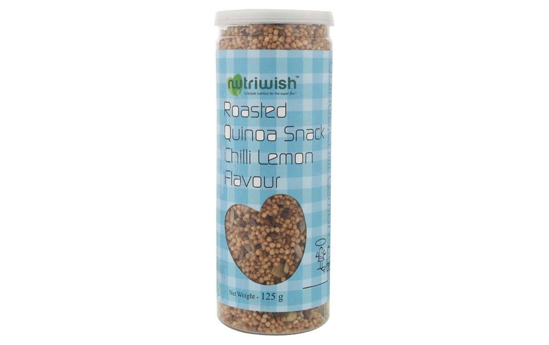 Nutriwish Roasted Quinoa Snack Chilli Lemon Flavour   Plastic Jar  125 grams